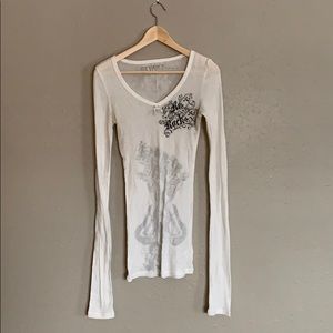 Rerock for Express v-neck long-sleeved shirt